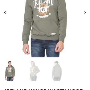 Irish Connexxion Men's Olive Green Republic of Ireland Hoodie NWOT